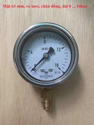 Đồng hồ đo áp suất 16 bar mr20 suchy