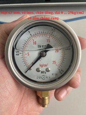 Đồng hồ áp suất 25 bar MR20 Suchy