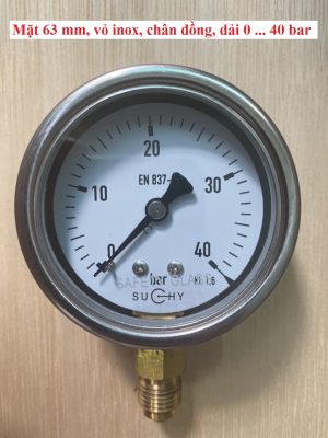 Đồng hồ áp suất 40 bar MR20 Suchy