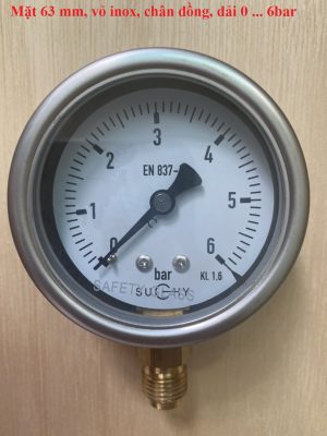 Đồng hồ áp suất 6 bar Suchy MR20