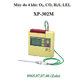 Máy đo 4 loại khí đa chỉ tiêu CO H2S O2 LEL XP-302M Cosmos có ống lấy mẫu từ 1 - 30m