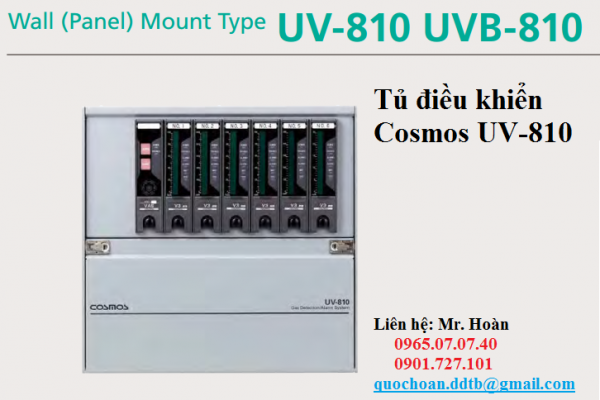 Tủ điều khiển cảnh báo kết nối đầu dò khí UV-810 Cosmos