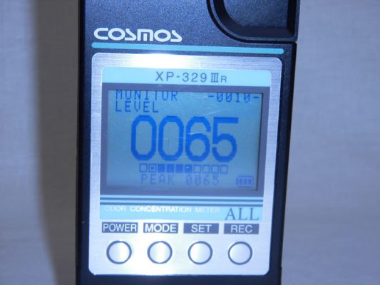 Hiển thị trên máy đo mức mùi XP-329IIIR Cosmos
