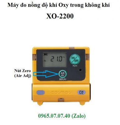 Nút Zero máy đo khí Oxy O2 cầm tay XO-2200 Cosmos