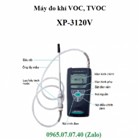 Máy đo khí VOC XP-3120-V Cosmos trong ô tô ngày mát trời