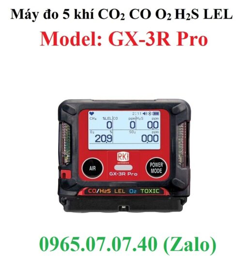 Máy đo 5 loại khí CO CO2 O2 H2S CH4 GX-3R pro RKI