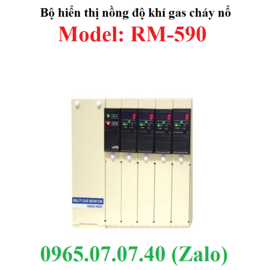 Bộ đo hiển thị kết nối đầu dò nồng độ khí gas cháy nổ RM-590-RKI
