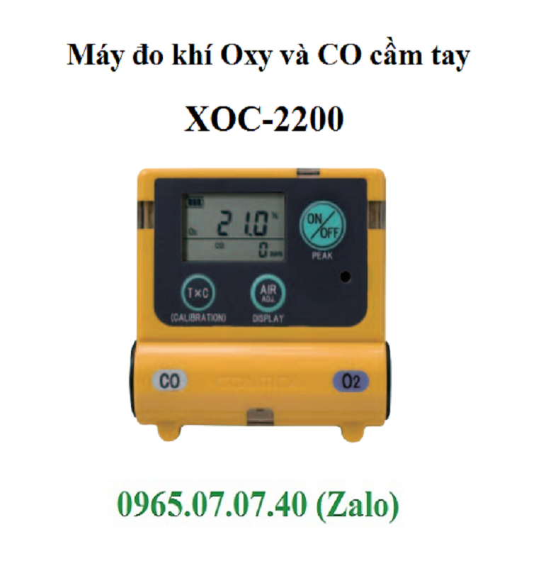 Máy đo khí CO và Oxy cá nhân XOC-2200 Cosmos