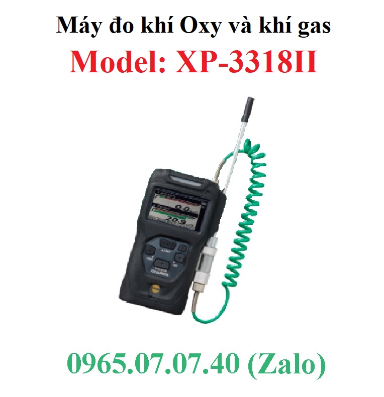 Hệ số chuyển đổi của máy đo khí gas cháy nổ và Oxygen XP-3318II Cosmos