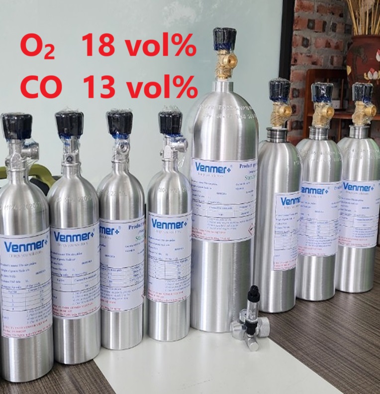 Chai khí O2 18 vol% CO 13 vol% Chai khí O2 18 vol% CO 13 vol%