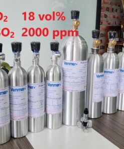 Chai khí O2 18 vol% SO2 2000 ppm