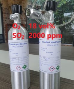 Chai khí O2 18 vol% SO2 2000 ppm