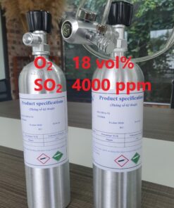Chai khí O2 18 vol% SO2 4000 ppm