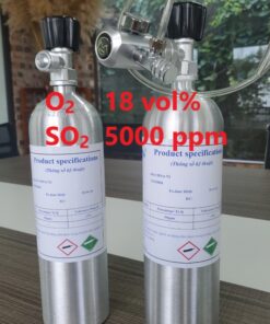 Chai khí O2 18 vol% SO2 5000 ppm