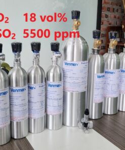 Chai khí O2 18 vol% SO2 5500 ppm