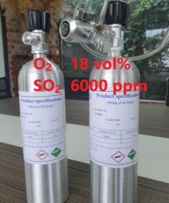 Chai khí O2 18 vol% SO2 6000 ppm