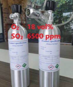 Chai khí O2 18 vol% SO2 6500 ppm