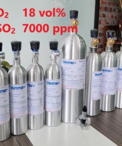 Chai khí O2 18 vol% SO2 7000 ppm