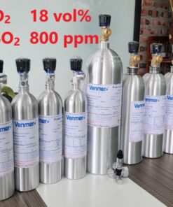 Chai khí O2 18 vol% SO2 800 ppm