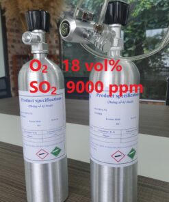 Chai khí O2 18 vol% SO2 9000 ppm