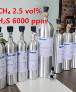 Chai khí CH4 2.5 vol % H2S 6000 ppm