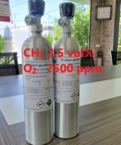Chai khí CH4 2.5 vol % O2 7500 ppm