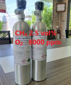 Chai khí CH4 2.5 vol % O2 8000 ppm