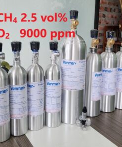 Chai khí CH4 2.5 vol % O2 9000 ppm