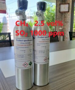Chai khí CH4 2.5 vol % SO2 1000 ppm