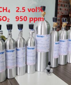 Chai khí CH4 2.5 vol % SO2 950 ppm
