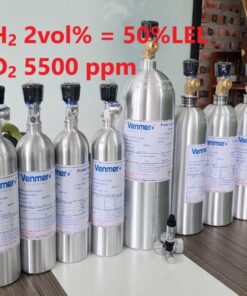 Chai khí H2 Hydro 2 vol % O2 5500 ppm
