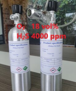 Chai khí O2 18 vol% H2S 4000 ppm