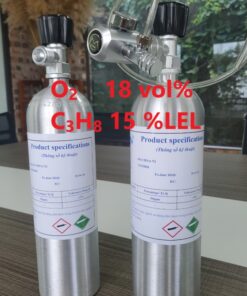 Chai khí O2 18 vol% C3H8 15 %LEL