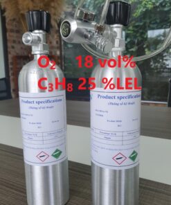 Chai khí O2 18 vol% C3H8 25 %LEL