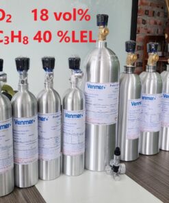 Chai khí O2 18 vol% C3H8 40 %LEL
