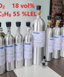 Chai khí O2 18 vol% C3H8 55 %LEL