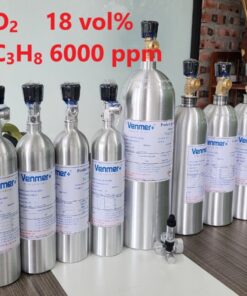 Chai khí O2 18 vol% C3H8 6000 ppm
