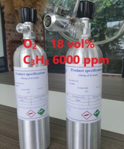 Chai khí O2 18 vol% C3H8 6000 ppm