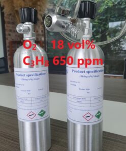 Chai khí O2 18 vol% C3H8 650 ppm