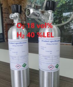 Chai khí O2 18 vol% H2 40 %LEL