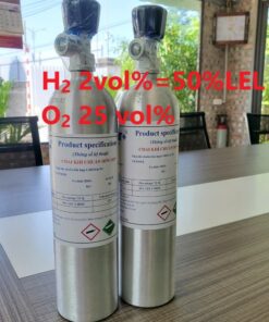 Chai khí H2 Hydro 2 vol % O2 25 vol%