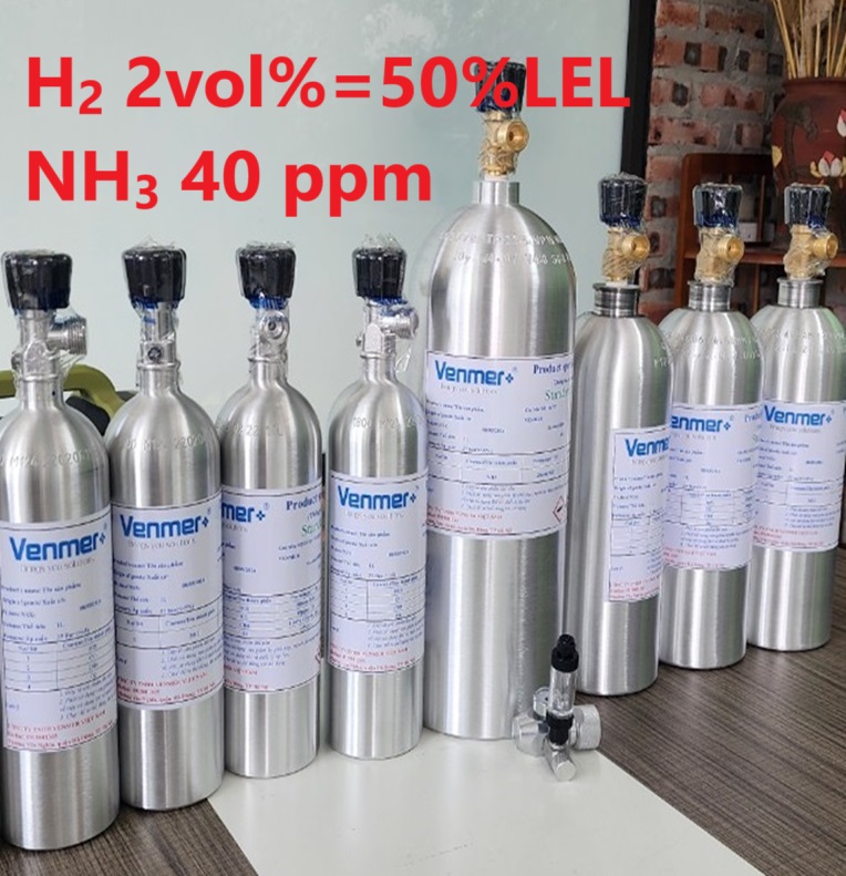 Chai khí H2 Hydro 2 vol % NH3 40 ppm Chai khí H2 Hydro 2 vol % NH3 40 ppm