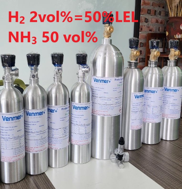 Chai khí H2 Hydro 2 vol % NH3 50 vol% Chai khí H2 Hydro 2 vol % NH3 50 vol%