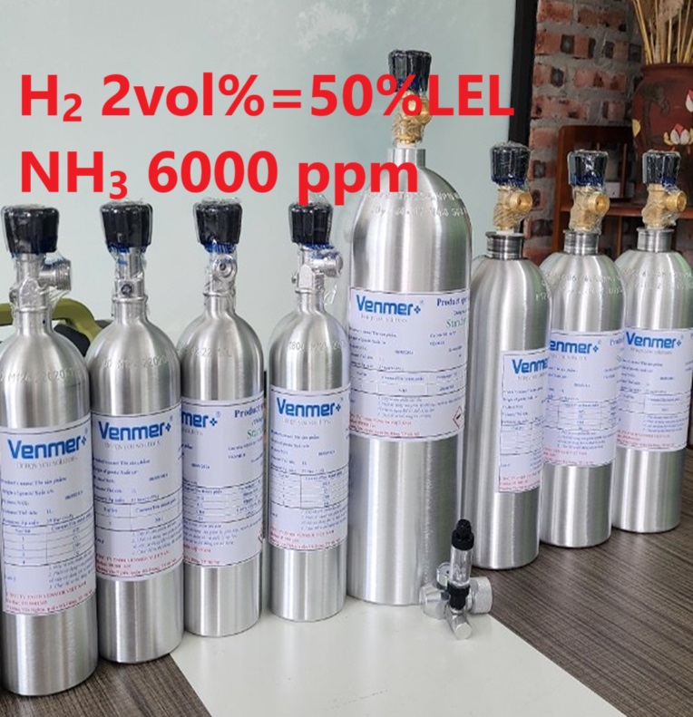 Chai khí H2 Hydro 2 vol % NH3 6000 ppm Chai khí H2 Hydro 2 vol % NH3 6000 ppm