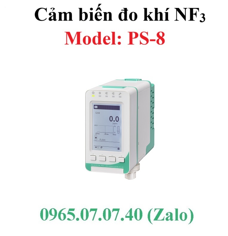 Cảm biến đo khí NF3 Nitrogen trifluoride PS-8 Cảm biến đo khí NF3 Nitrogen trifluoride PS-8