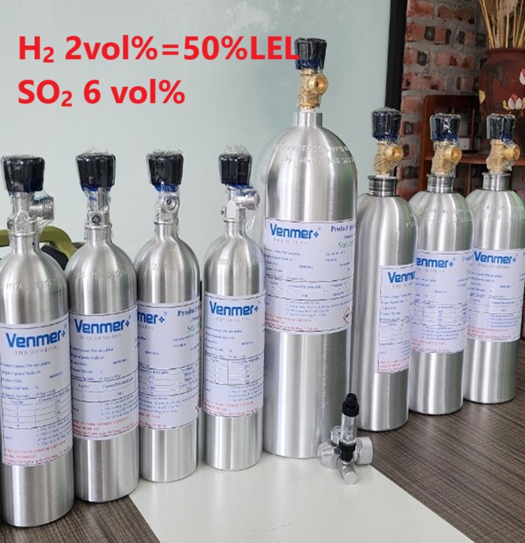 Bình khí H2 Hydro 2 vol % SO2 6 vol % Bình khí H2 Hydro 2 vol % SO2 6 vol %