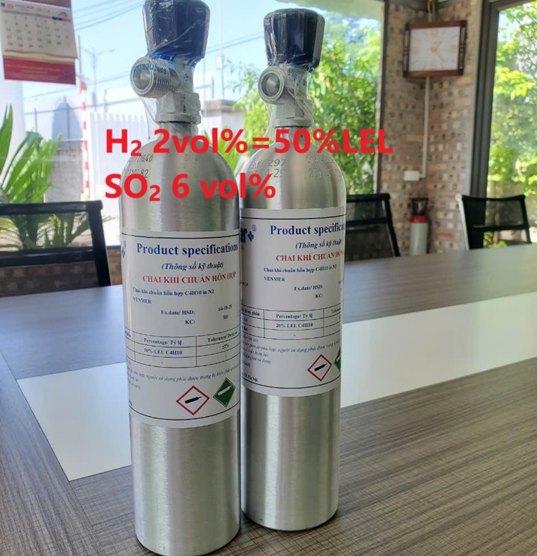 Bình khí H2 Hydro 2 vol % SO2 6 vol % Bình khí H2 Hydro 2 vol % SO2 6 vol %
