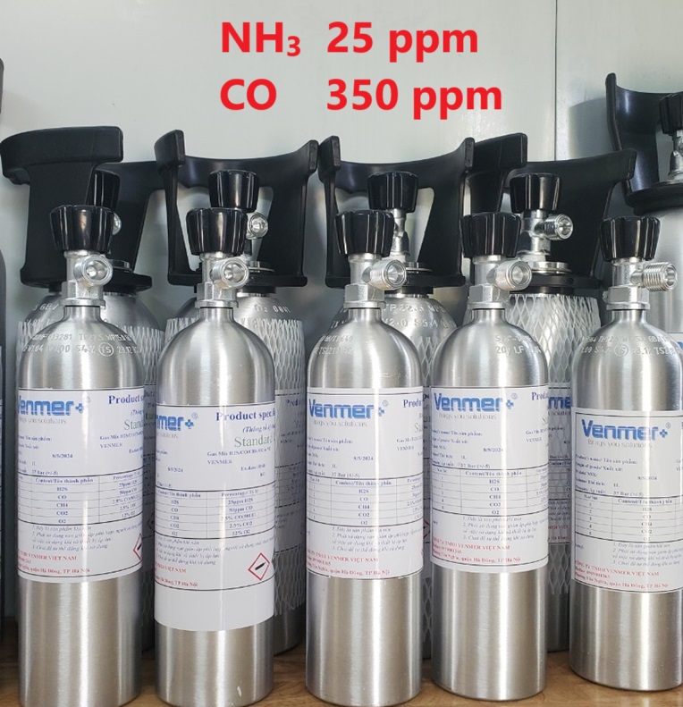 Bình khí chuẩn NH3 25 ppm CO 350 ppm Bình khí chuẩn NH3 25 ppm CO 350 ppm
