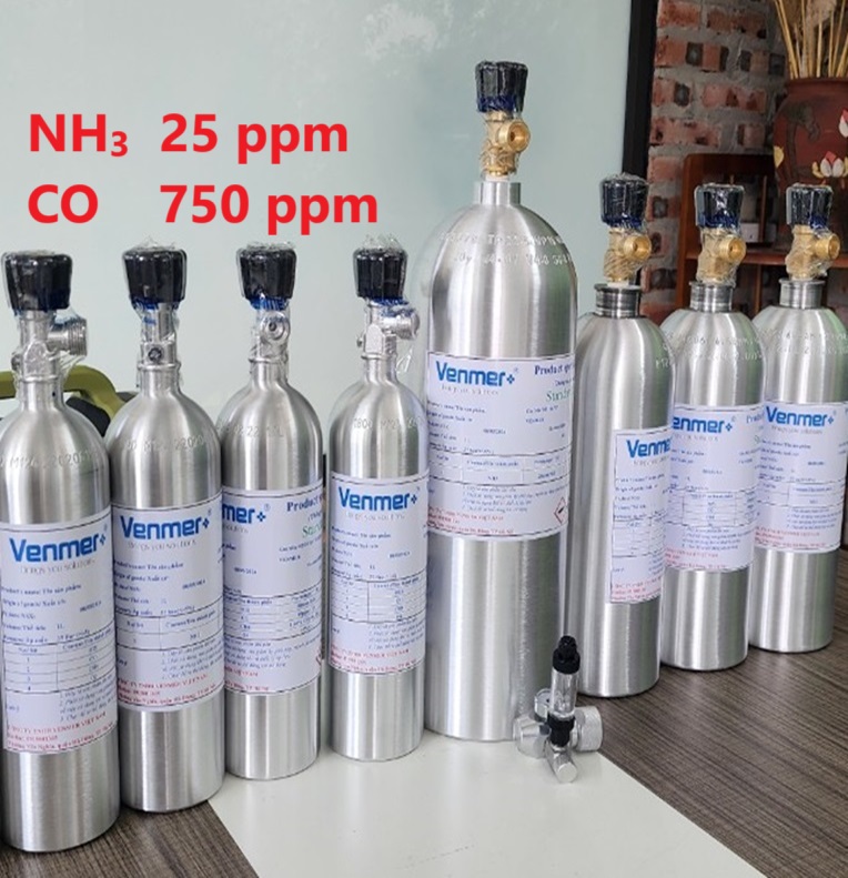 Bình khí chuẩn NH3 25 ppm CO 750 ppm Bình khí chuẩn NH3 25 ppm CO 750 ppm