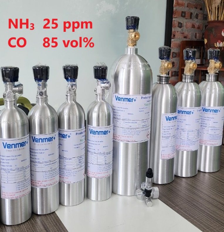 Bình khí chuẩn NH3 25 ppm CO 85 vol % Bình khí chuẩn NH3 25 ppm CO 85 vol %